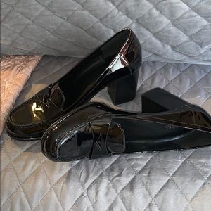 Black Patent Michael Kors Loafer pumps